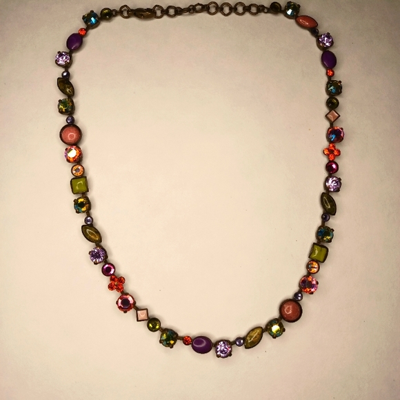 Sorrelli Mixed Gemstone Tee Shirt Tennis Necklace - Picture 6 of 7